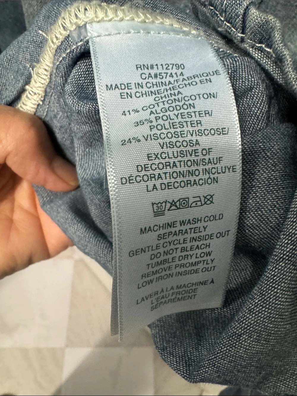 True Religion Men's Denim Western Shirt in Faded Blue